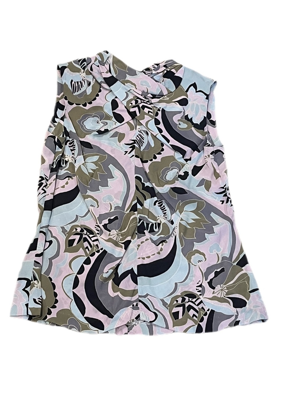E3 by Etcetera Sleeveless Floral Print Top in Orchid, Pale Pink, Black, Blue